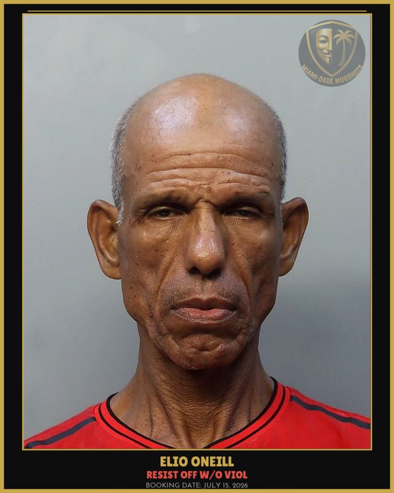 Oneill Elio Ruperto Arrested – RESIST OFF W/O VIOL – Miami-Dade County (July 15, 2026)