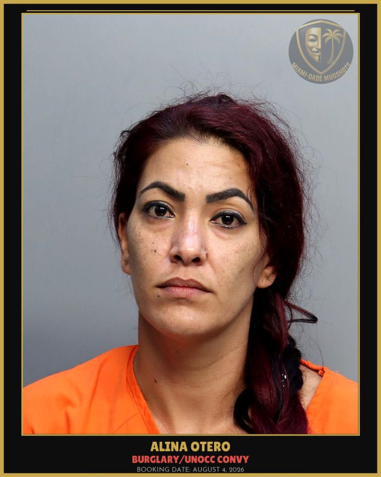 Otero Alina Arrested – BURGLARY/UNOCC CONVY – Miami-Dade County (August 4, 2026)