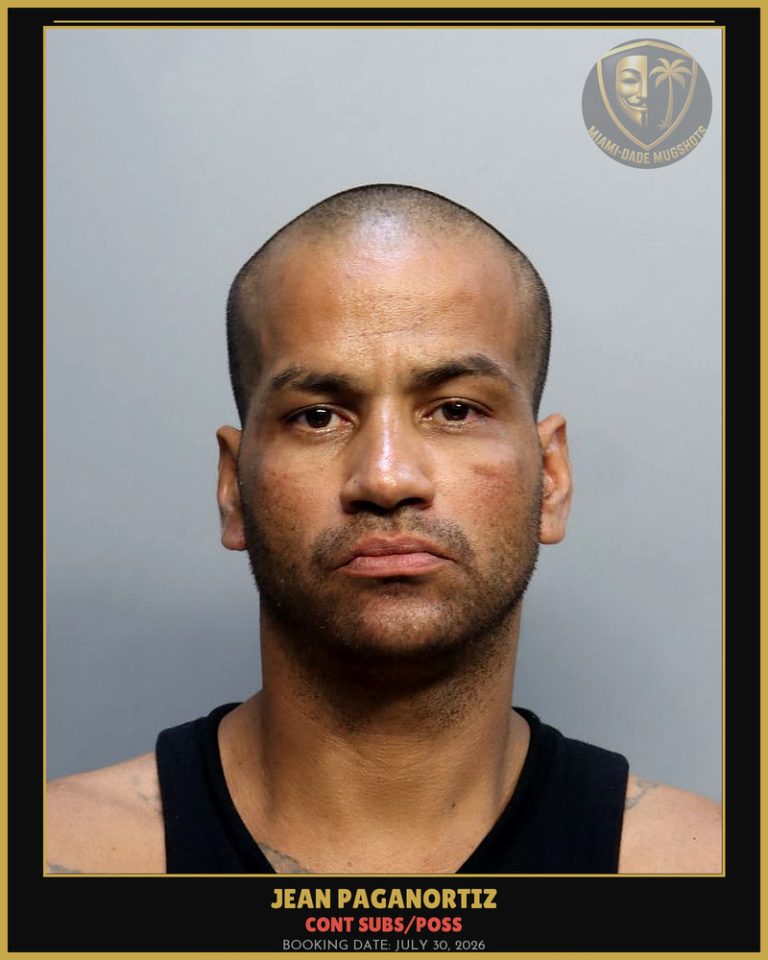 Paganortiz Jean  Carlos Arrested – CONT SUBS/POSS – Miami-Dade County (July 30, 2026)