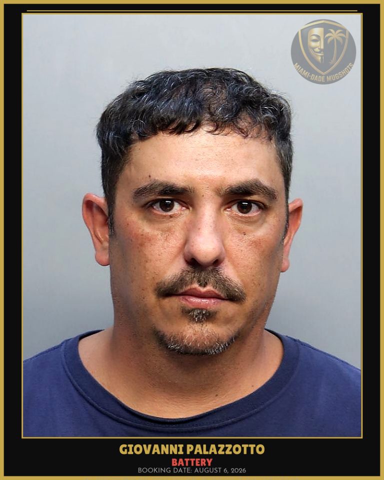 Palazzotto Giovanni Arrested – BATTERY – Miami-Dade County (August 6, 2026)