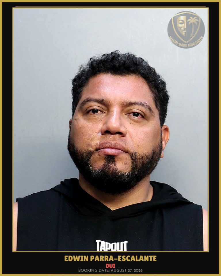 Parra-Escalante Edwin  Alexander Arrested – DUI – Miami-Dade County (August 27, 2026)