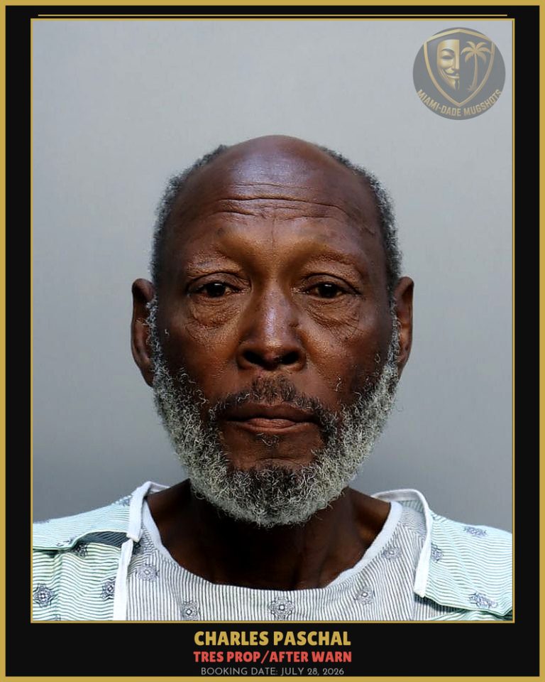 Paschal Charles Thomas Arrested – TRES PROP/AFTER WARN – Miami-Dade County (July 28, 2026)