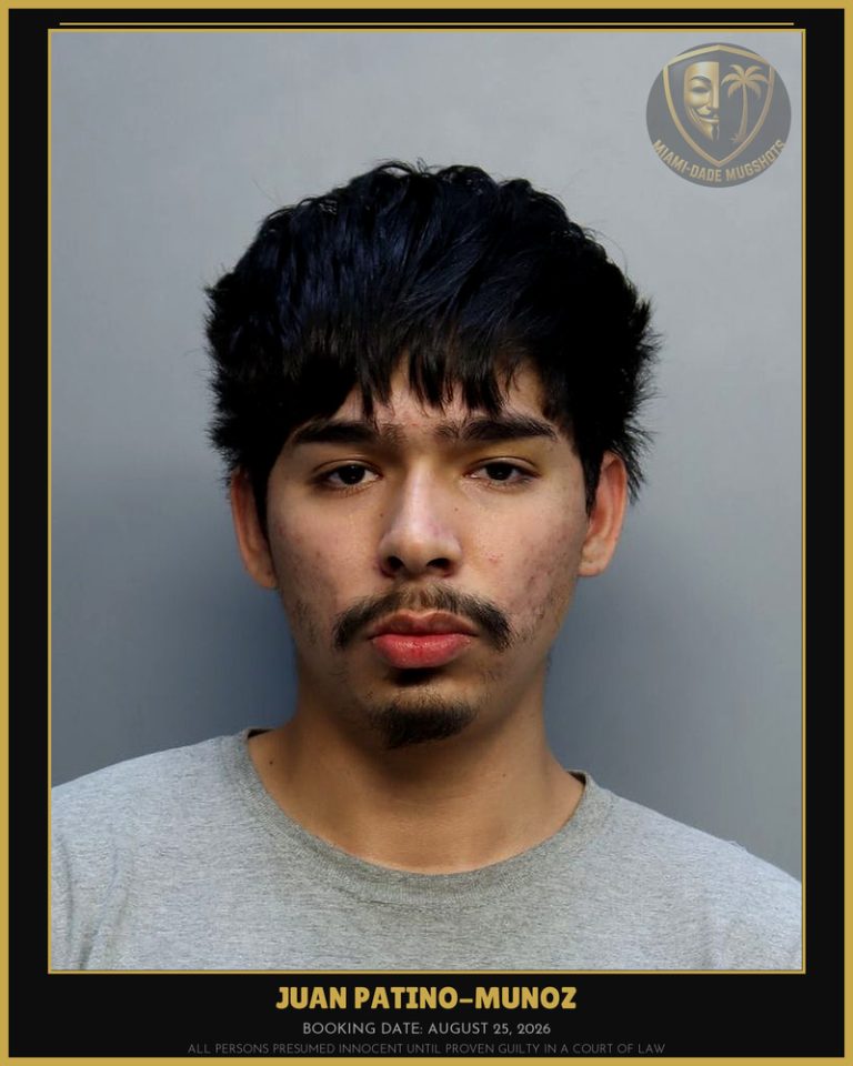 Patino-Munoz Juan  A Arrested – Miami-Dade County (August 25, 2026)