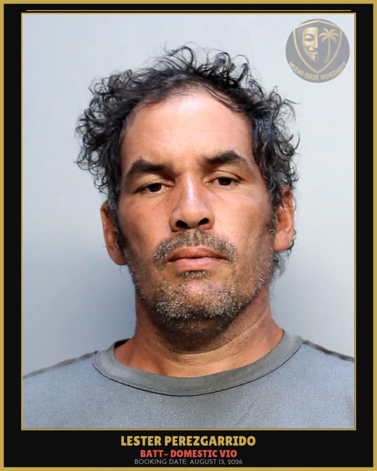 Perezgarrido Lester Arrested – BATT- DOMESTIC VIO – Miami-Dade County (August 13, 2026)