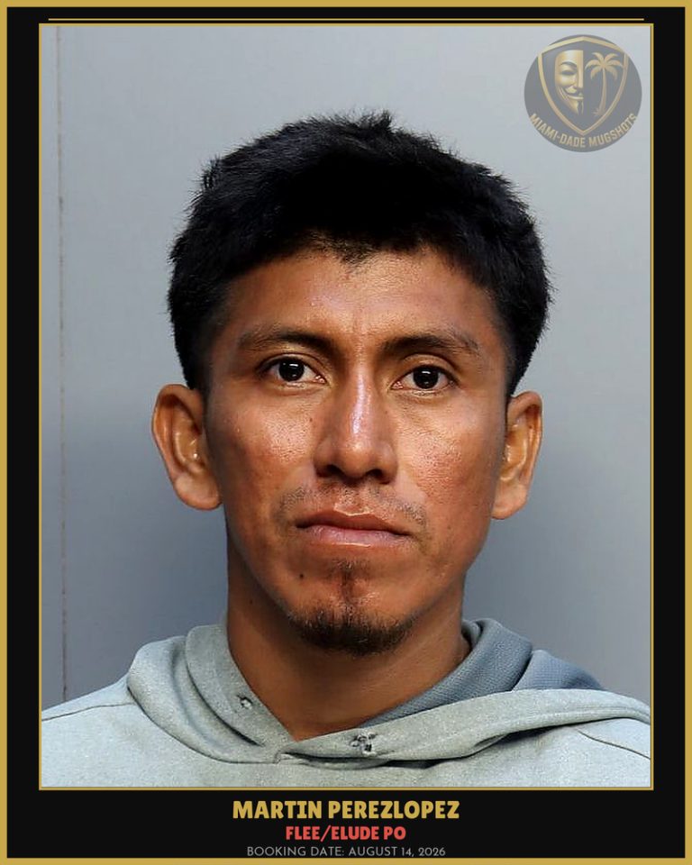 Perezlopez Martin Gerardo Arrested – FLEE/ELUDE PO – Miami-Dade County (August 14, 2026)