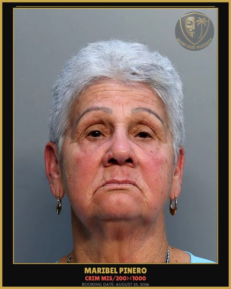 Pinero Maribel Arrested – CRIM MIS/200><1000 – Miami-Dade County (August 25, 2026)