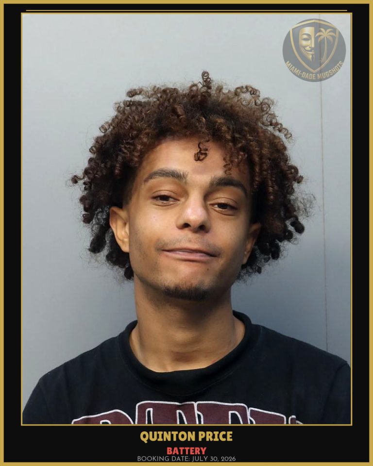 Price Quinton  Rhett Arrested – BATTERY – Miami-Dade County (July 30, 2026)