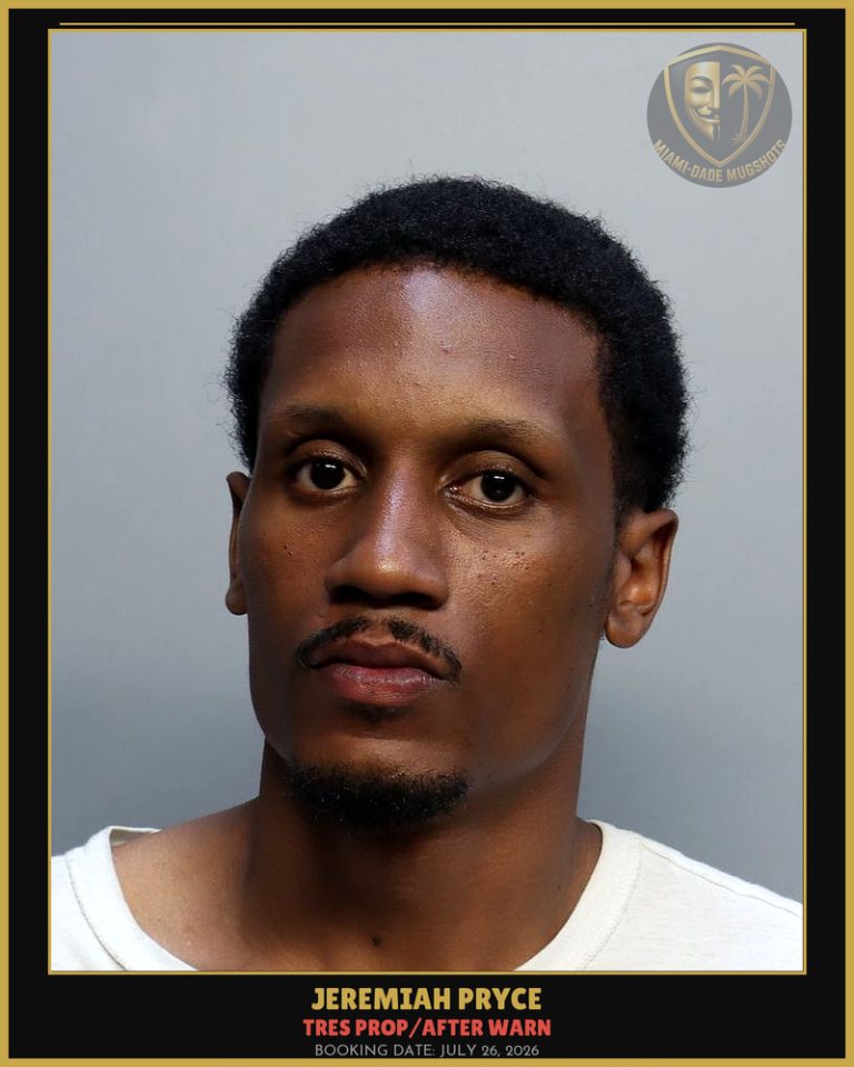 Pryce Jeremiah Flynn Arrested – TRES PROP/AFTER WARN – Miami-Dade County (July 26, 2026)