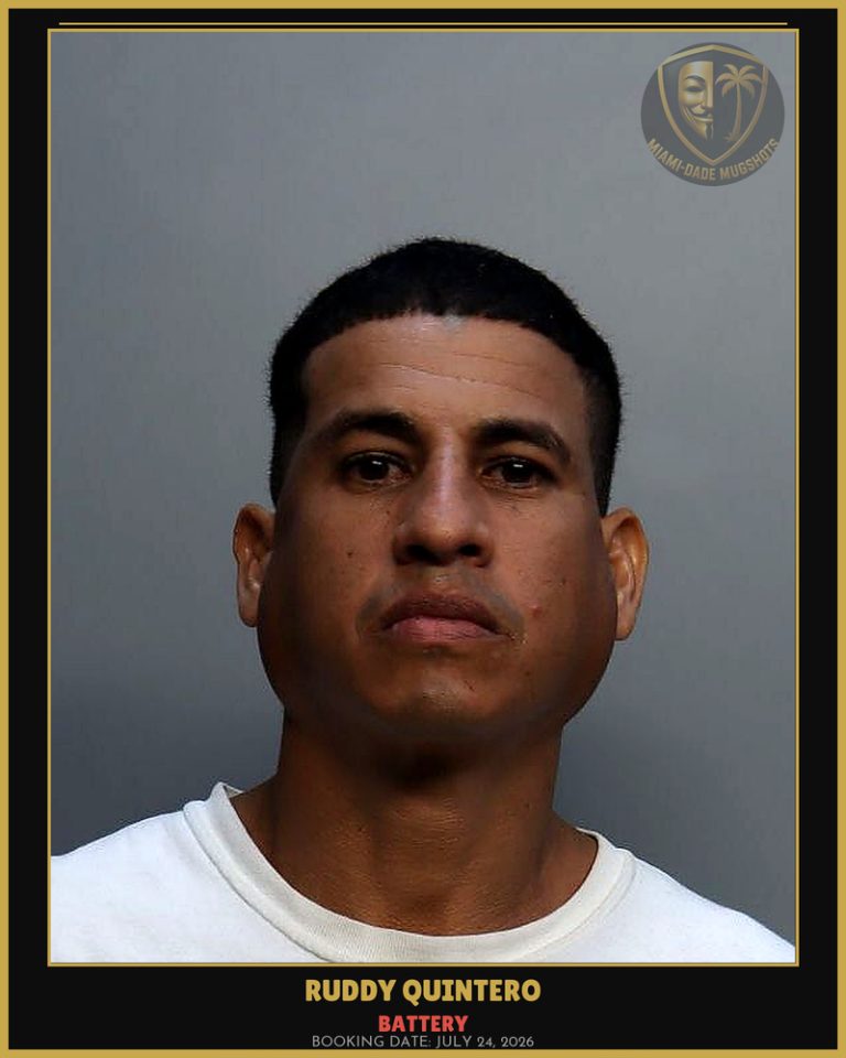 Quintero Ruddy Arrested – BATTERY – Miami-Dade County (July 24, 2026)