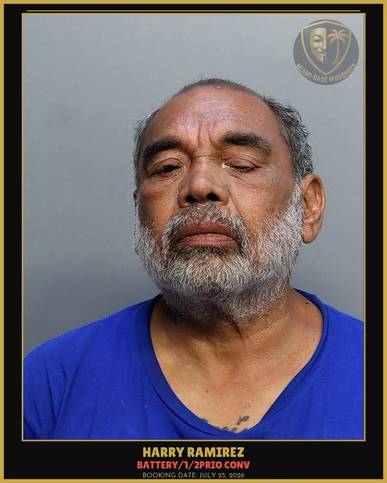 Ramirez Harry  Humberto Arrested – BATTERY/1/2PRIO CONV – Miami-Dade County (July 25, 2026)