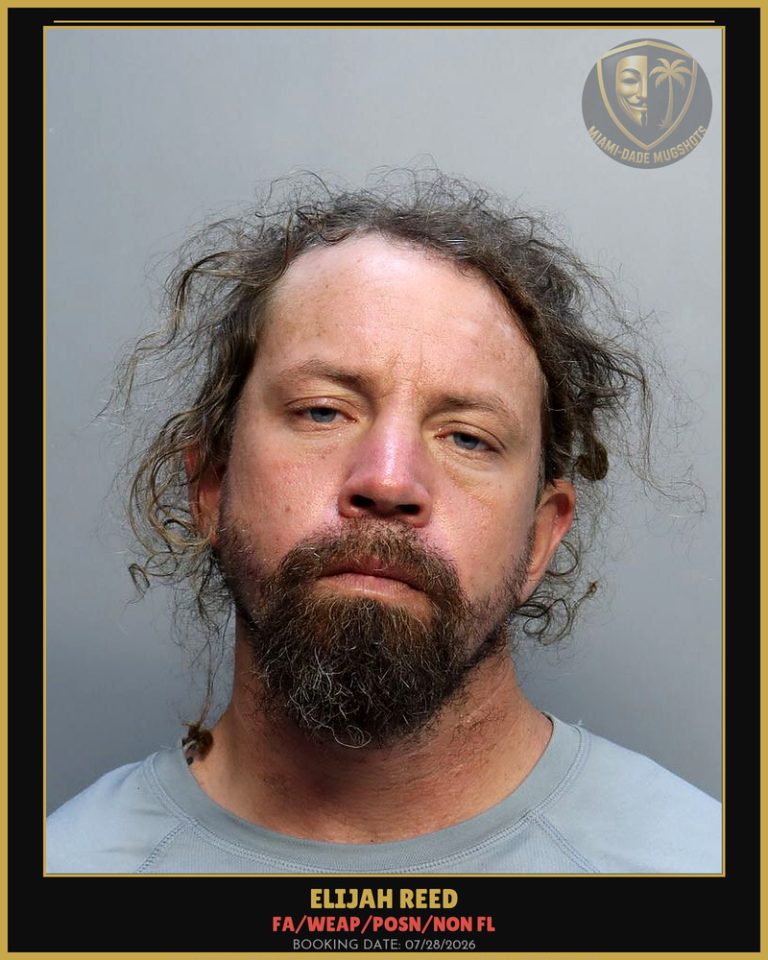 Reed Elijah Stewart Arrested – FA/WEAP/POSN/NON FL – Miami-Dade County (July 28, 2026)