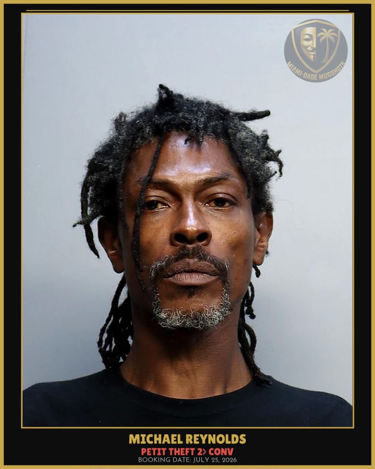 Reynolds Michael Angelo Arrested – PETIT THEFT 2> CONV – Miami-Dade County (July 25, 2026)