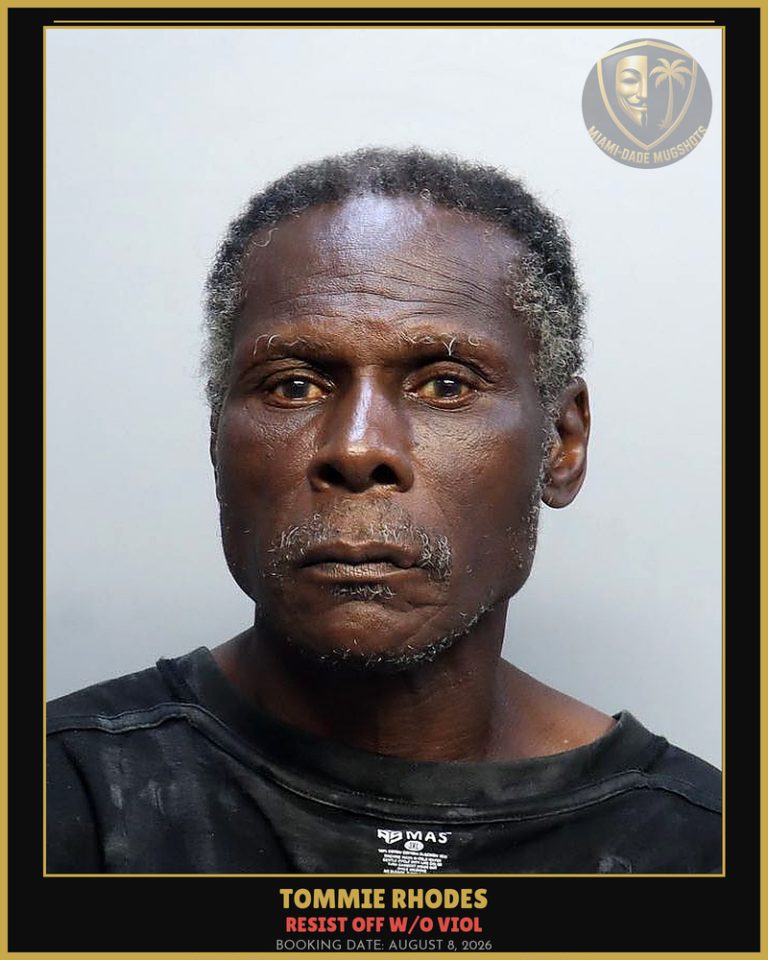 Rhodes Tommie  Lee Arrested – RESIST OFF W/O VIOL – Miami-Dade County (August 8, 2026)
