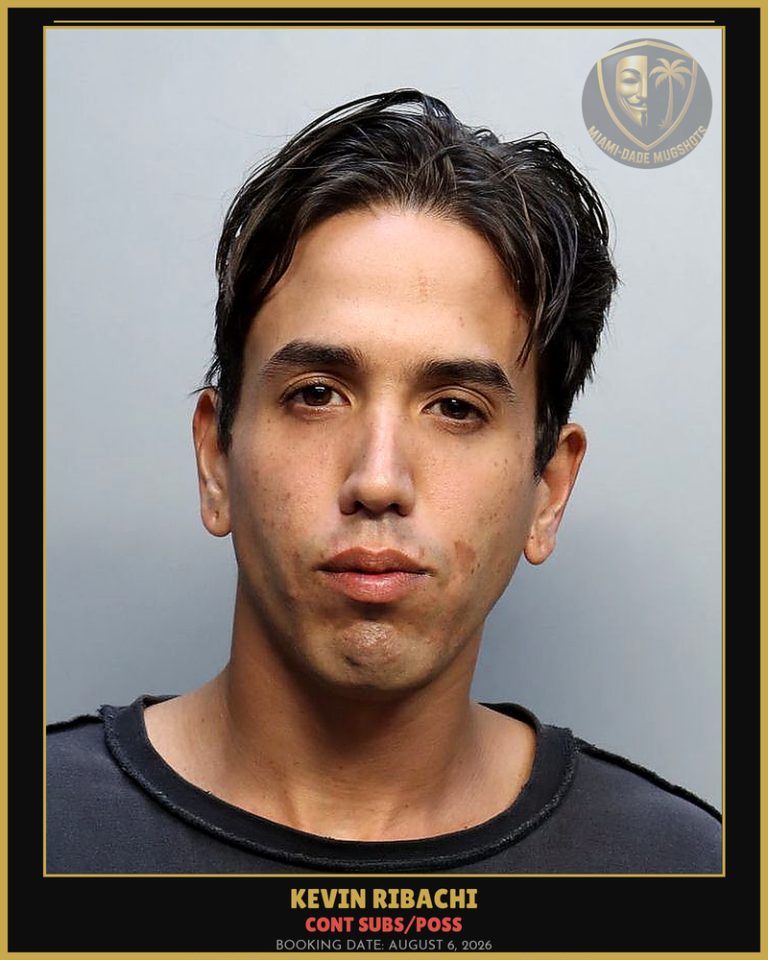 Ribachi Kevin  Alexander Arrested – CONT SUBS/POSS – Miami-Dade County (August 6, 2026)