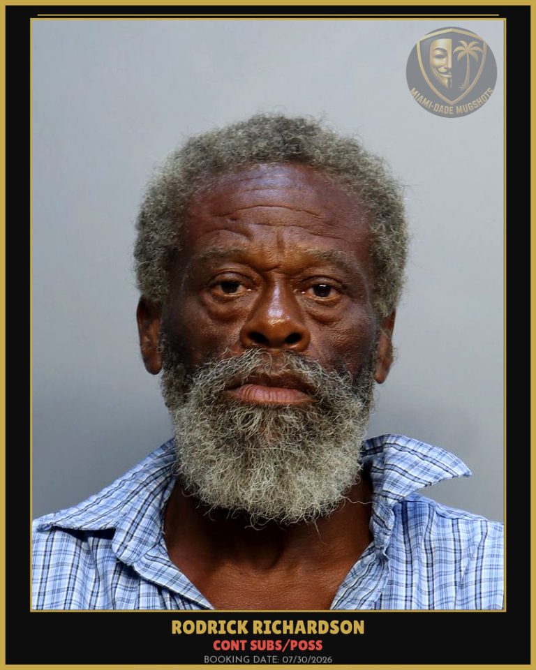 Richardson Rodrick Arrested – CONT SUBS/POSS – Miami-Dade County (July 30, 2026)