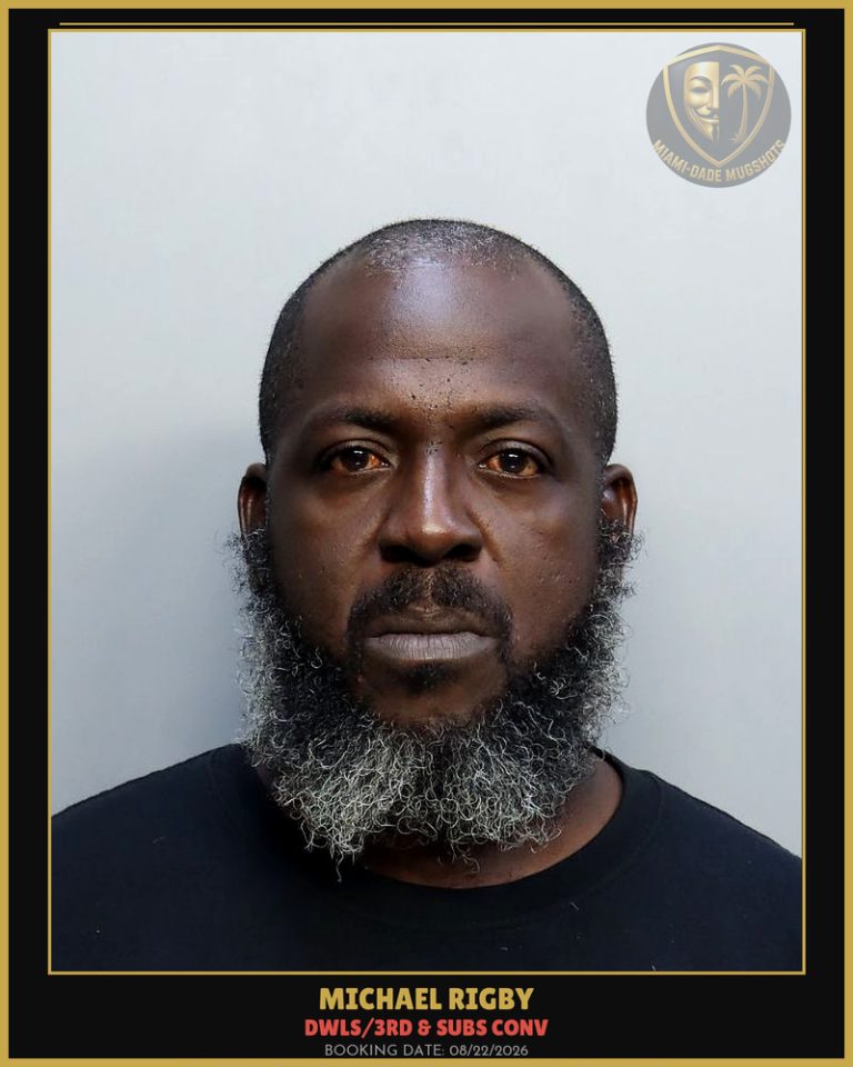Rigby Michael  Allanricardo Arrested – DWLS/3RD & SUBS CONV – Miami-Dade County (Unknown)