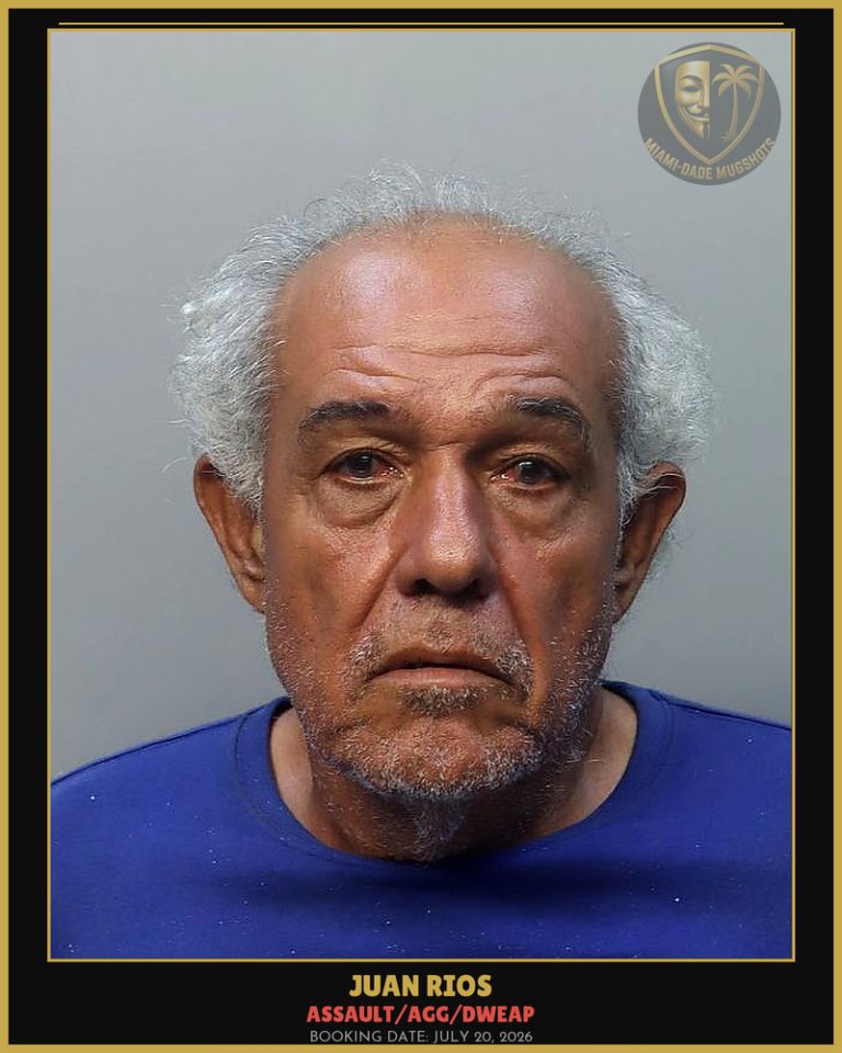Rios Juan  Antonio Arrested – ASSAULT/AGG/DWEAP – Miami-Dade County (July 20, 2026)