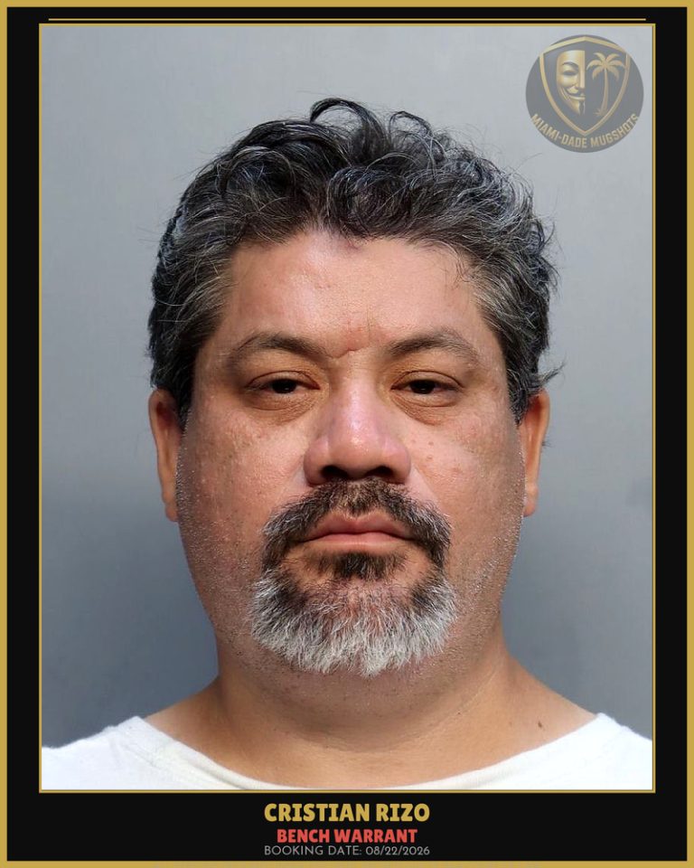 Rizo Cristian  Alexander Arrested – BENCH WARRANT – Miami-Dade County (Unknown)
