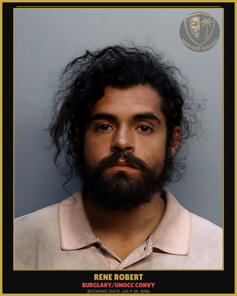 Robert Rene Antonio Arrested – BURGLARY/UNOCC CONVY – Miami-Dade County (July 25, 2026)