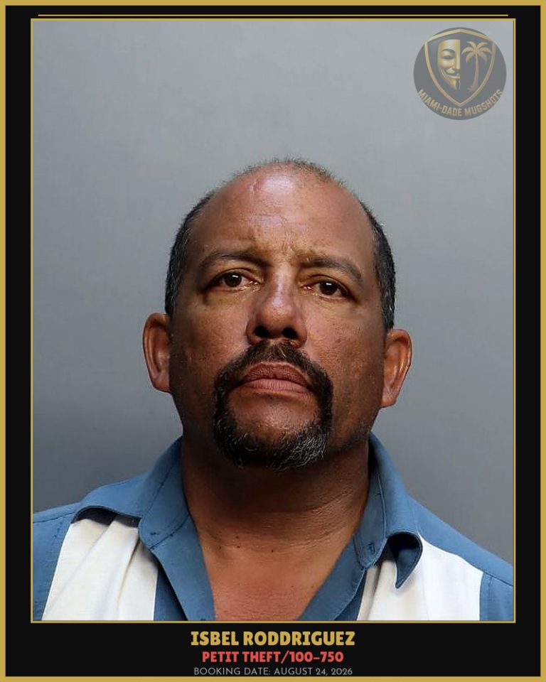 Roddriguez Isbel Arrested – PETIT THEFT/100-750 – Miami-Dade County (August 24, 2026)