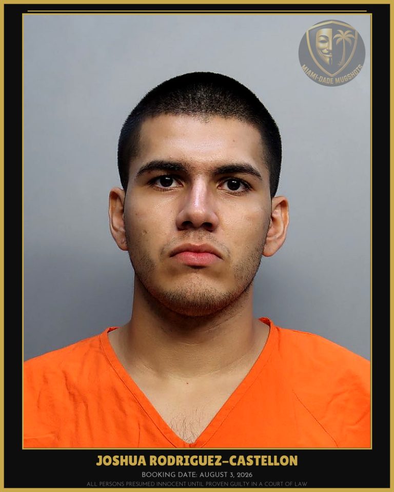 Rodriguez-Castellon Joshua Angel Arrested – Miami-Dade County (August 3, 2026)