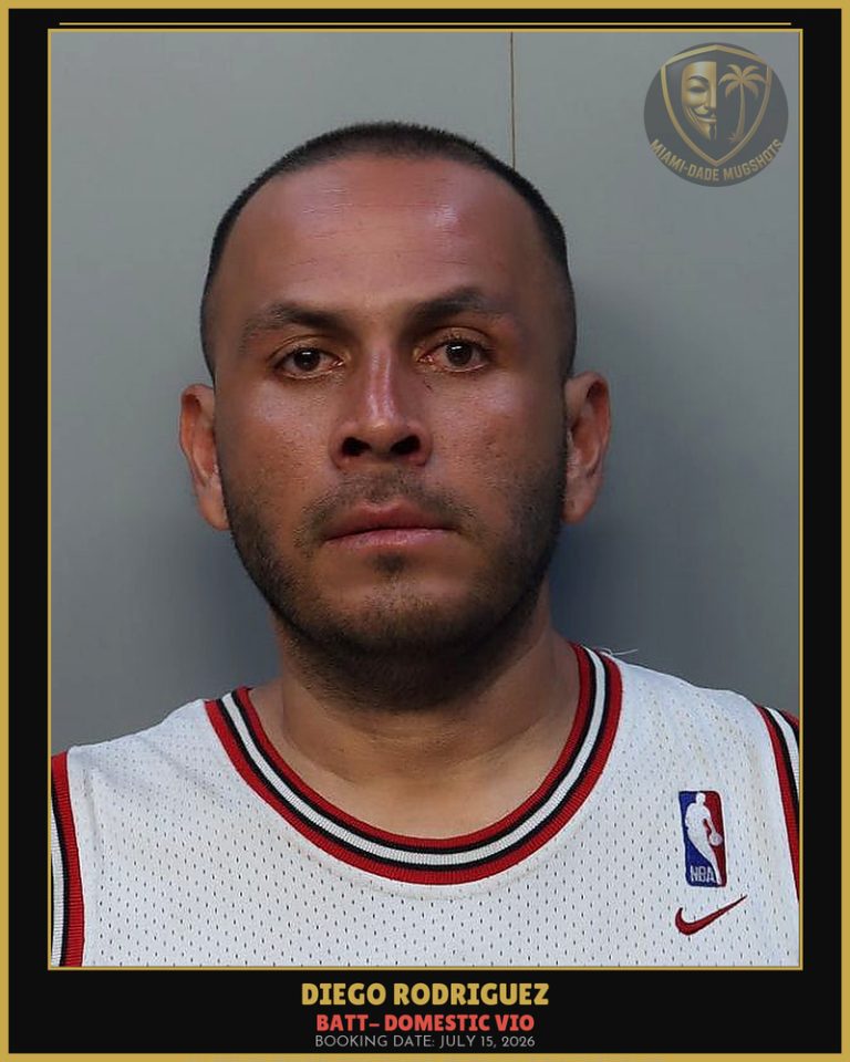 Rodriguez Diego Alberto Arrested – BATT- DOMESTIC VIO – Miami-Dade County (July 15, 2026)