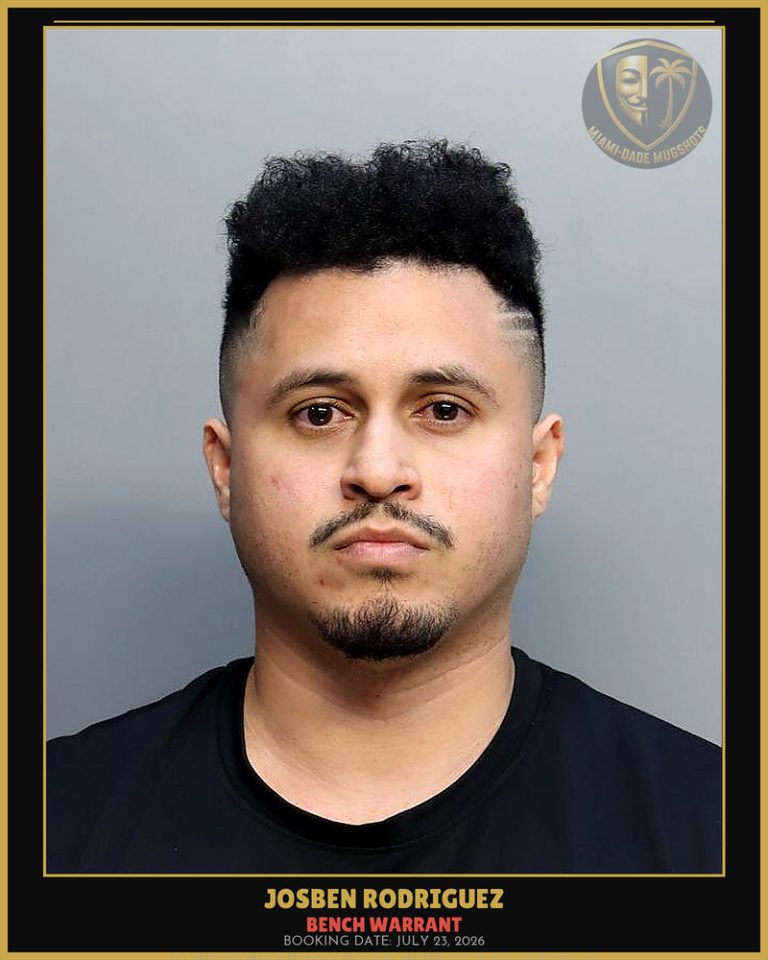 Rodriguez Josben  David Arrested – BENCH WARRANT – Miami-Dade County (July 23, 2026)