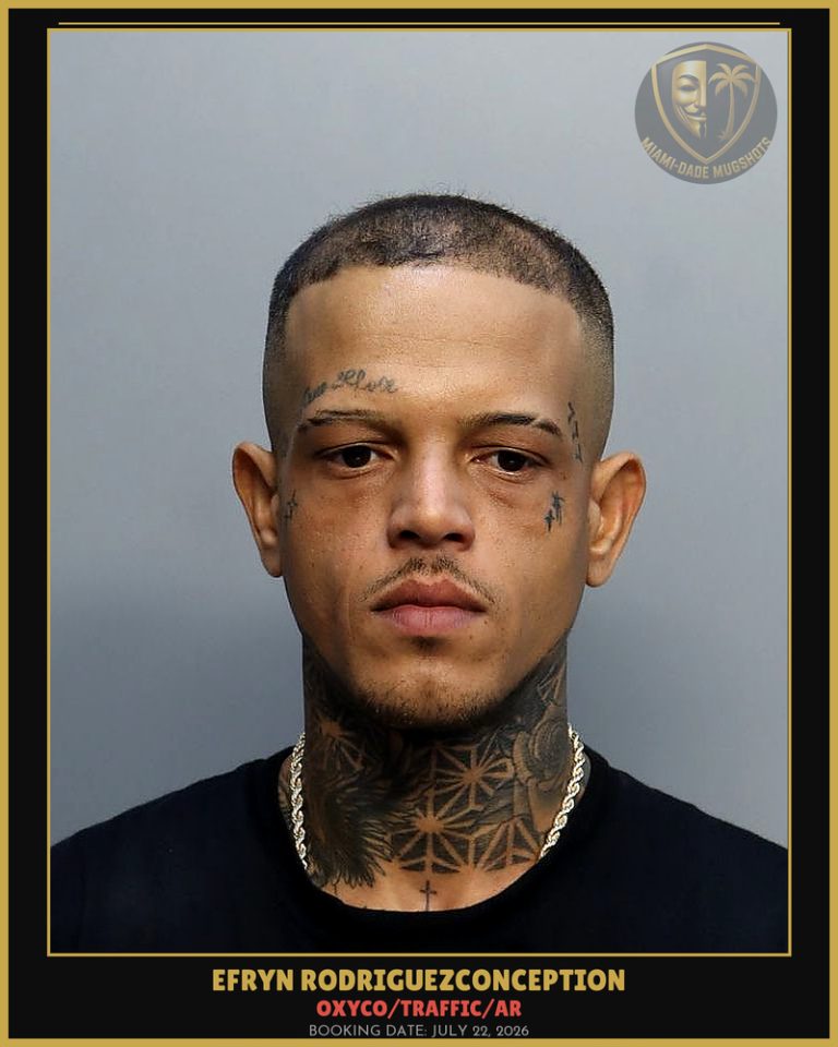 Rodriguezconception Efryn A Arrested – Oxyco/TRAFFIC/AR – Miami-Dade County (July 22, 2026)
