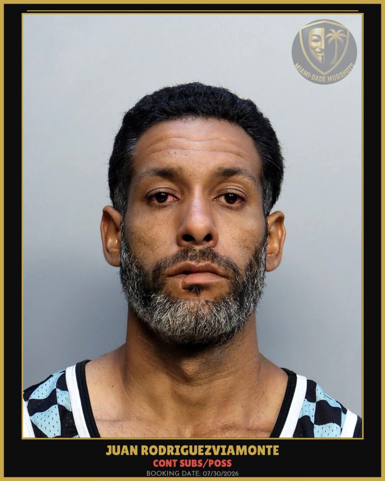 Rodriguezviamonte Juan  Raul Arrested – CONT SUBS/POSS – Miami-Dade County (July 30, 2026)
