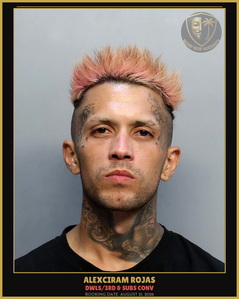 Alexciram Rojas Arrested – Miami-Dade County (August 21, 2026)