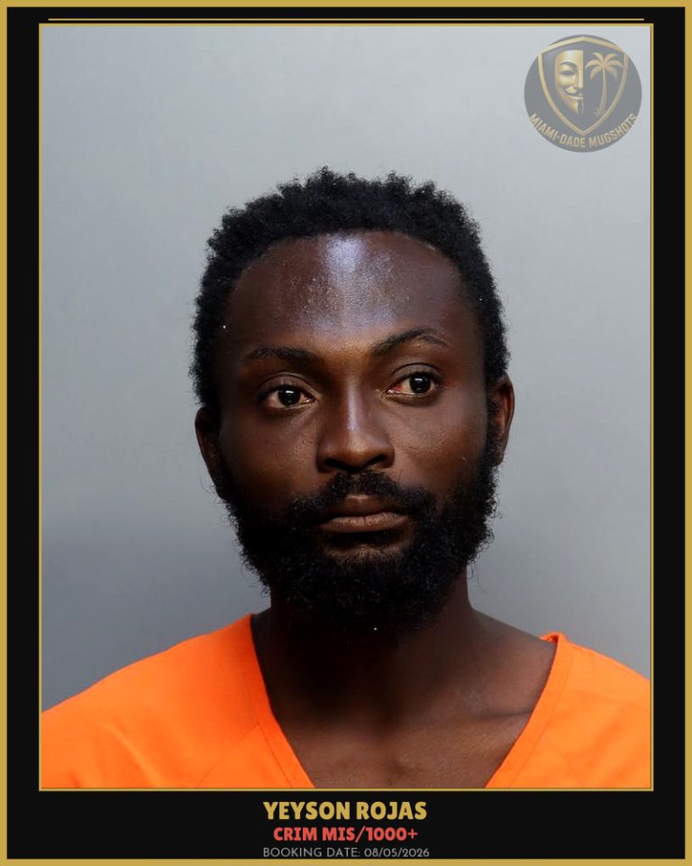 Rojas Yeyson  Clervil Arrested – CRIM MIS/1000+ – Miami-Dade County (August 5, 2026)