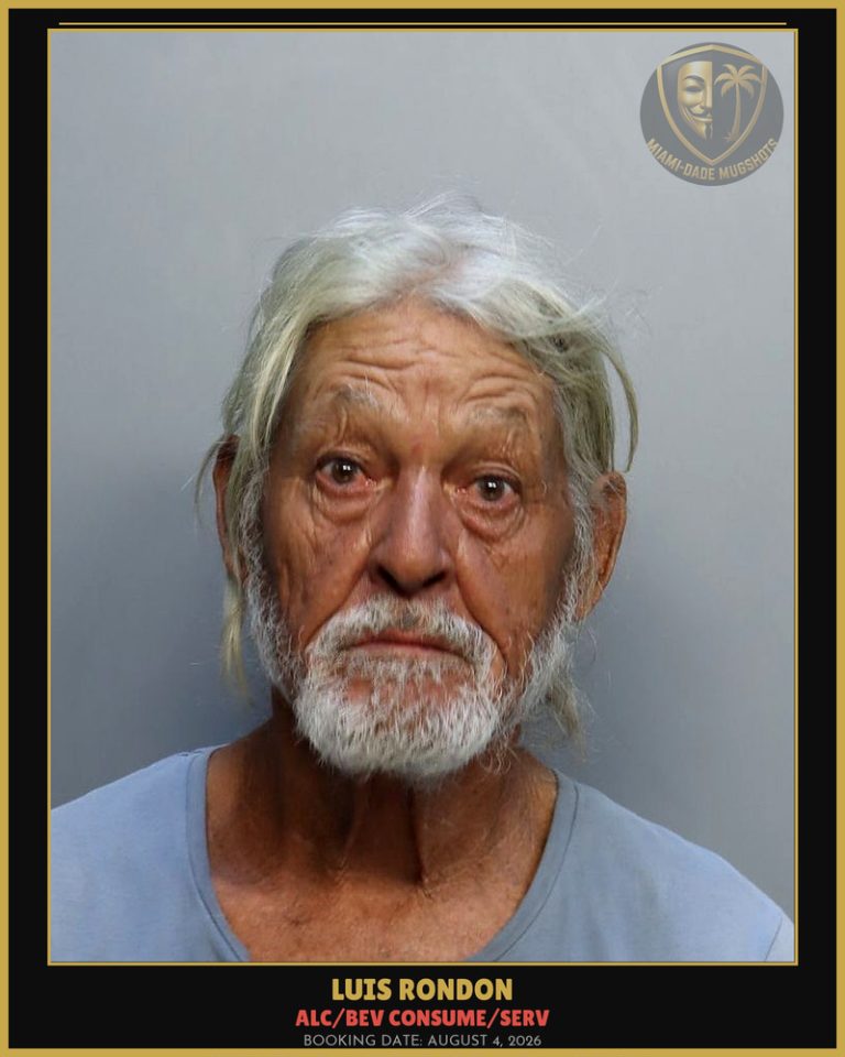 Rondon Luis Arrested – ALC/BEV CONSUME/SERV – Miami-Dade County (August 4, 2026)