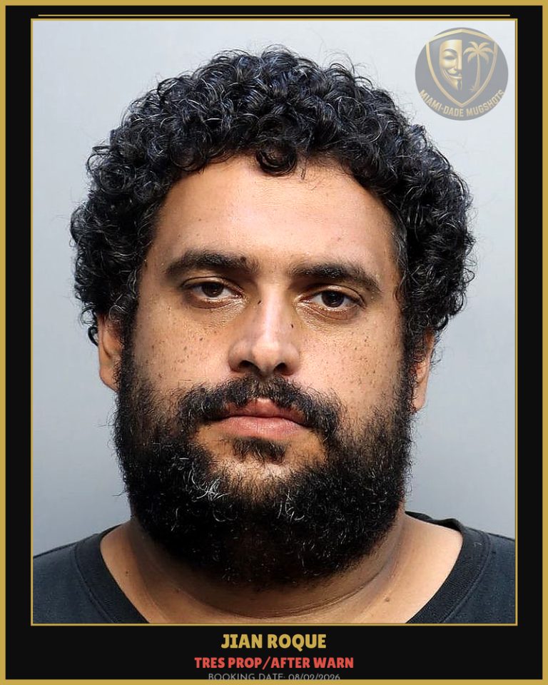 Roque Jian  Michael Arrested – TRES PROP/AFTER WARN – Miami-Dade County (August 2, 2026)