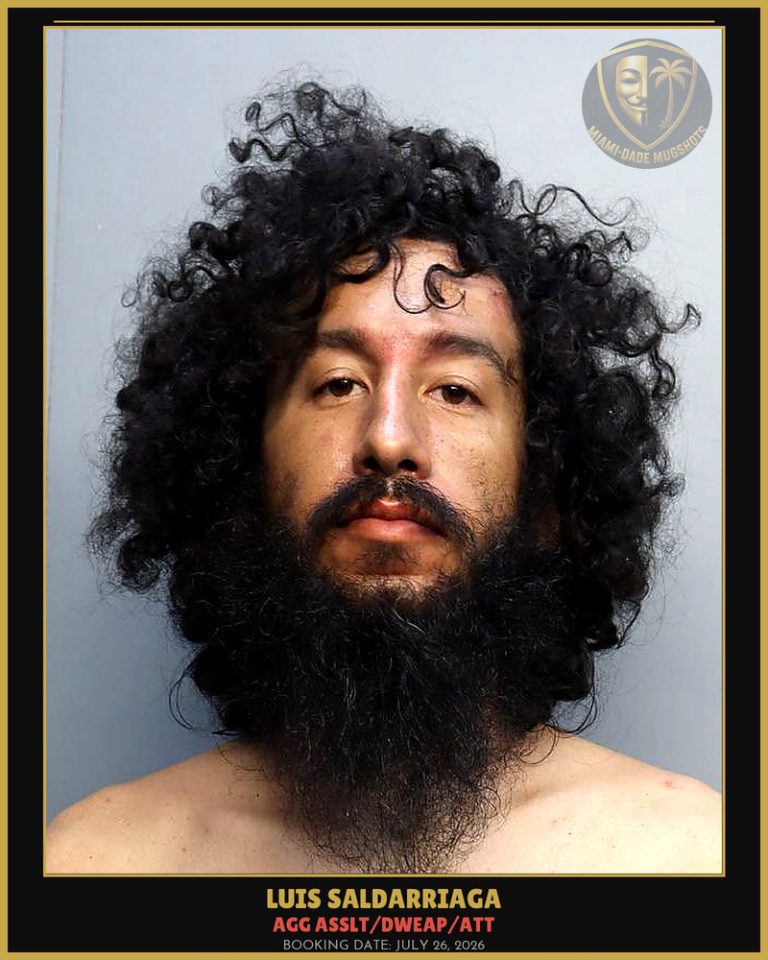 Saldarriaga Luis Enrique Arrested – AGG ASSLT/DWEAP/ATT – Miami-Dade County (July 26, 2026)
