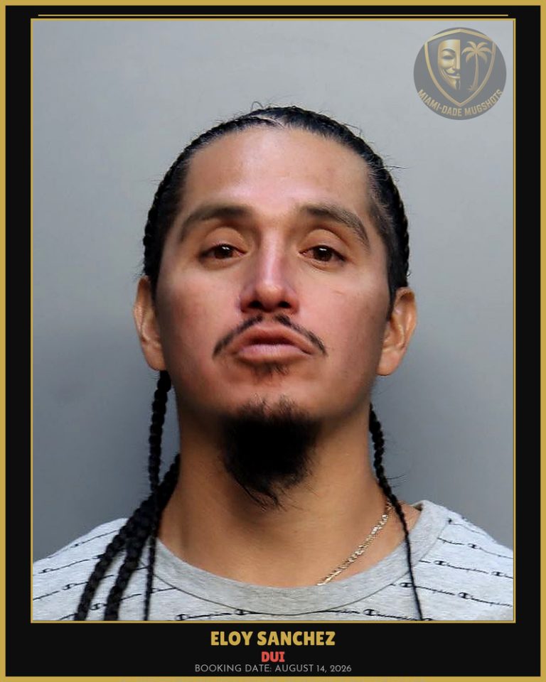 Sanchez Eloy Arrested – DUI – Miami-Dade County (August 14, 2026)