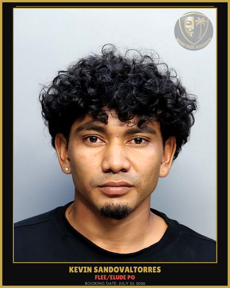 Sandovaltorres Kevin Gabriel Arrested – FLEE/ELUDE PO – Miami-Dade County (July 23, 2026)