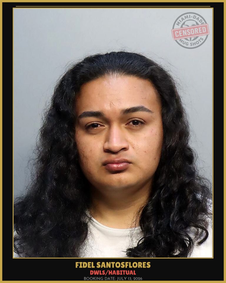 Santosflores Fidel  Alexander Arrested – DWLS/HABITUAL – Miami-Dade County (July 13, 2026)