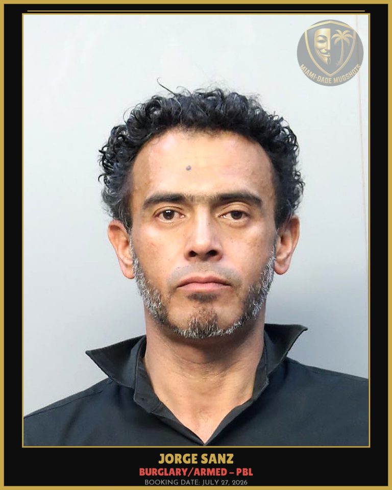 Sanz Jorge Adrian Arrested – BURGLARY/ARMED – PBL – Miami-Dade County (July 27, 2026)