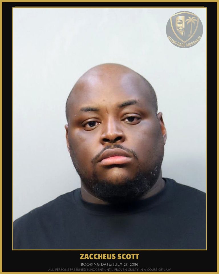 Scott Zaccheus Zamon Arrested – Miami-Dade County (July 27, 2026)