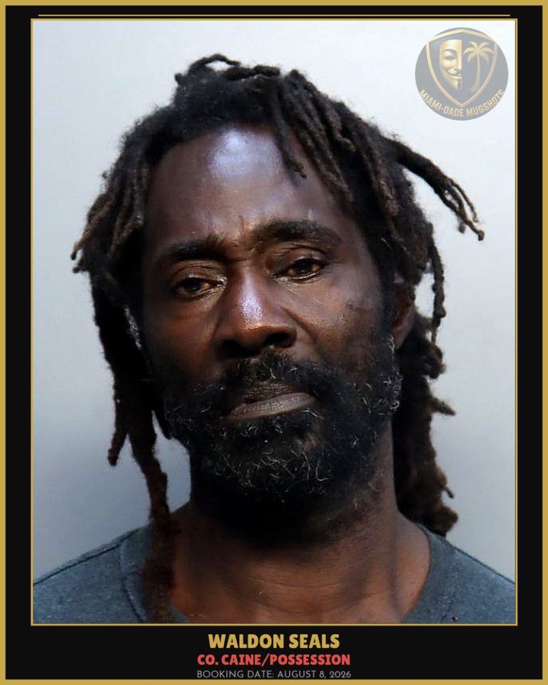 Seals Waldon  Grant Arrested – Co. Caine/POSSESSION – Miami-Dade County (August 8, 2026)