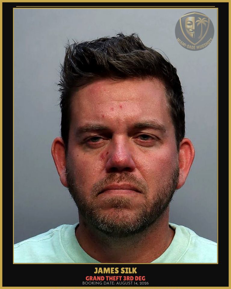 Silk James Dickson Arrested – GRAND THEFT 3RD DEG – Miami-Dade County (August 14, 2026)