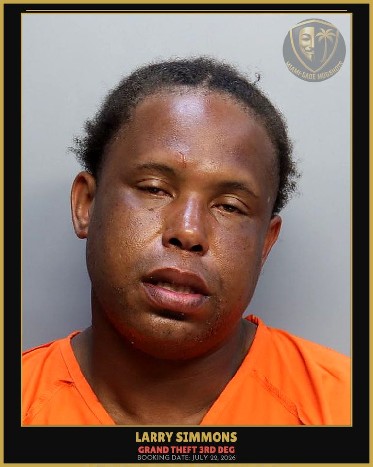 Simmons Larry Eugene Arrested – GRAND THEFT 3RD DEG – Miami-Dade County (July 22, 2026)
