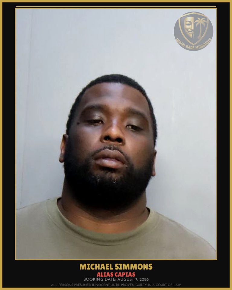 Simmons Michael  Anthony Arrested – ALIAS CAPIAS – Miami-Dade County (August 7, 2026)
