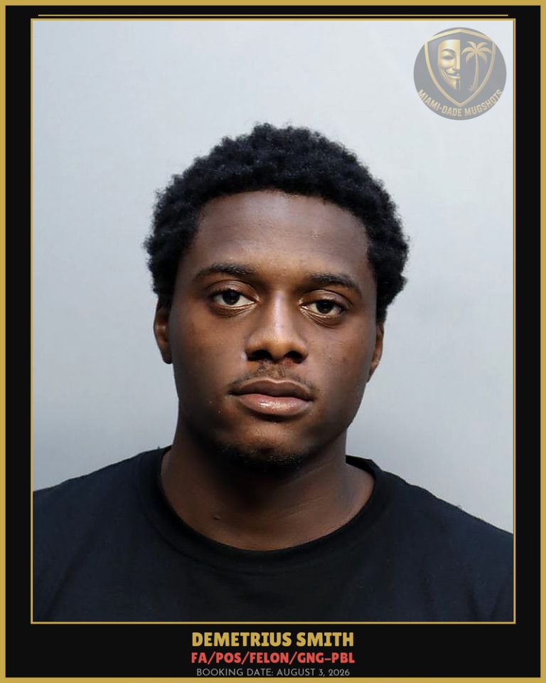Smith Demetrius  Lamont Arrested – FA/POS/FELON/GNG-PBL – Miami-Dade County (August 3, 2026)