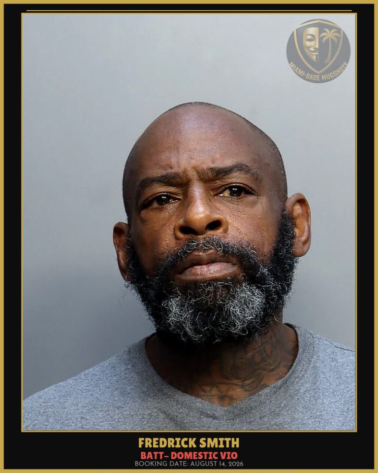 Smith Fredrick Mitrione Arrested – BATT- DOMESTIC VIO – Miami-Dade County (August 14, 2026)