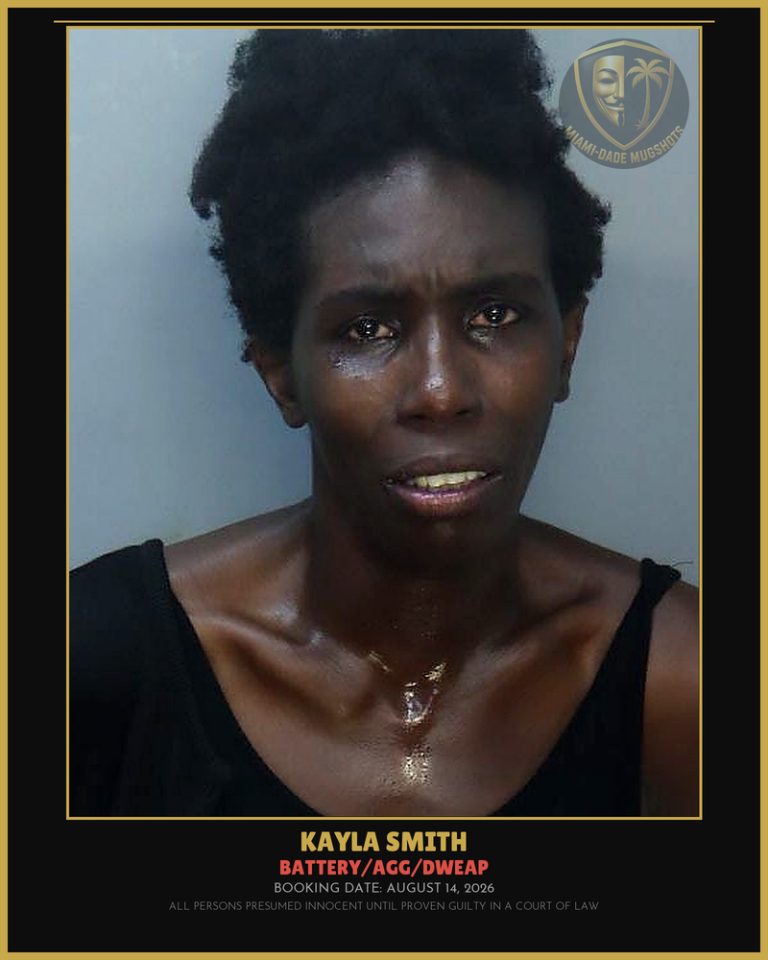 Smith Kayla Grace Arrested – BATTERY/AGG/DWEAP – Miami-Dade County (August 14, 2026)