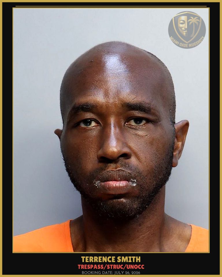Smith Terrence Levi Arrested – TRESPASS/STRUC/UNOCC – Miami-Dade County (July 26, 2026)