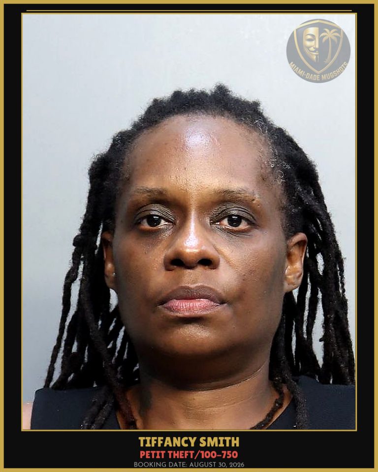Smith Tiffancy  Lashon Arrested – PETIT THEFT/100-750 – Miami-Dade County (August 30, 2026)