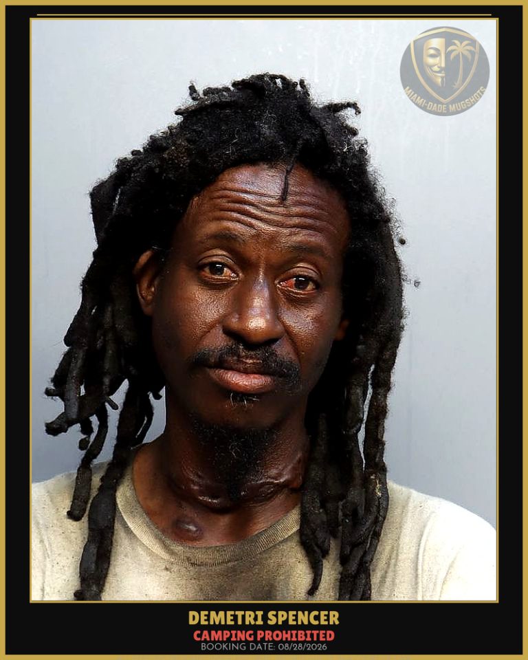 Spencer Demetri  Lamont Arrested – CAMPING PROHIBITED – Miami-Dade County (Unknown)
