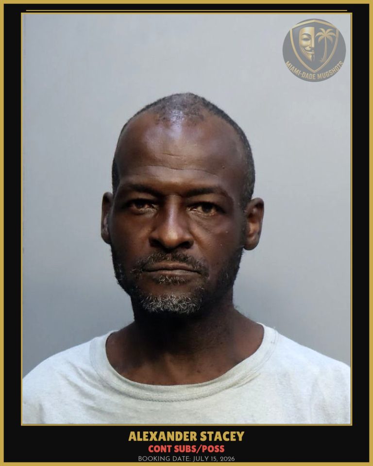 Stacey Alexander Arrested – CONT SUBS/POSS – Miami-Dade County (July 15, 2026)